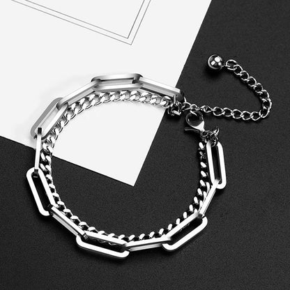 Double - Layer Stainless Steel Bracelet | Don’t Be Thin and Monotonous