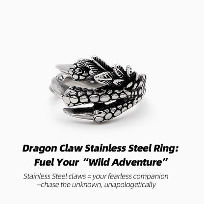 Dragon Claw Stainless Steel Ring: Wear the “Untamable Power”