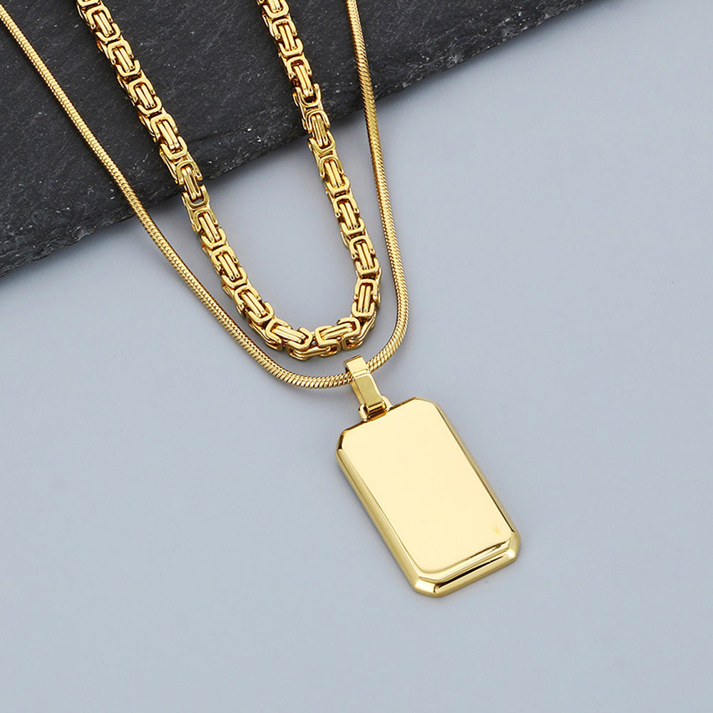 Stainless Steel Double - Layer Necklace | Hide Stories in “Minimalist Blank”