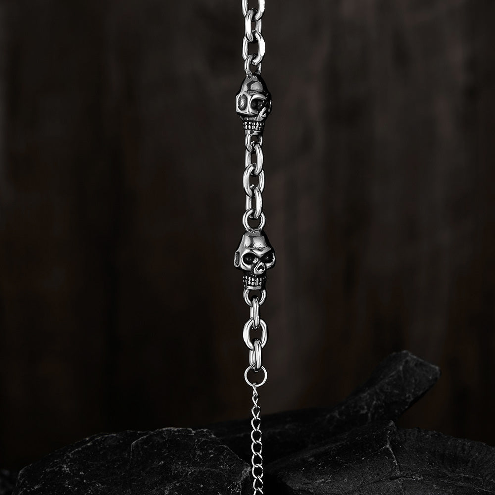 Stainless Steel Skull Bracelet |  Gothic Aesthetic—Perfect for Style Rebels