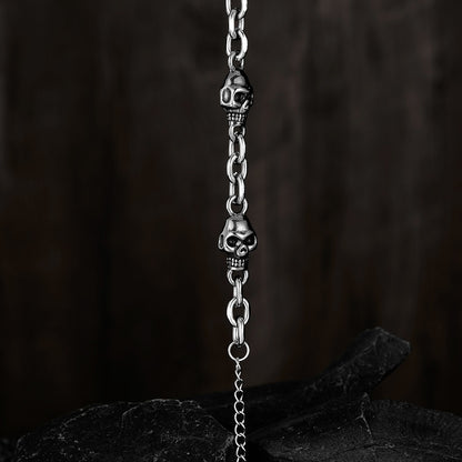 Stainless Steel Skull Bracelet |  Gothic Aesthetic—Perfect for Style Rebels