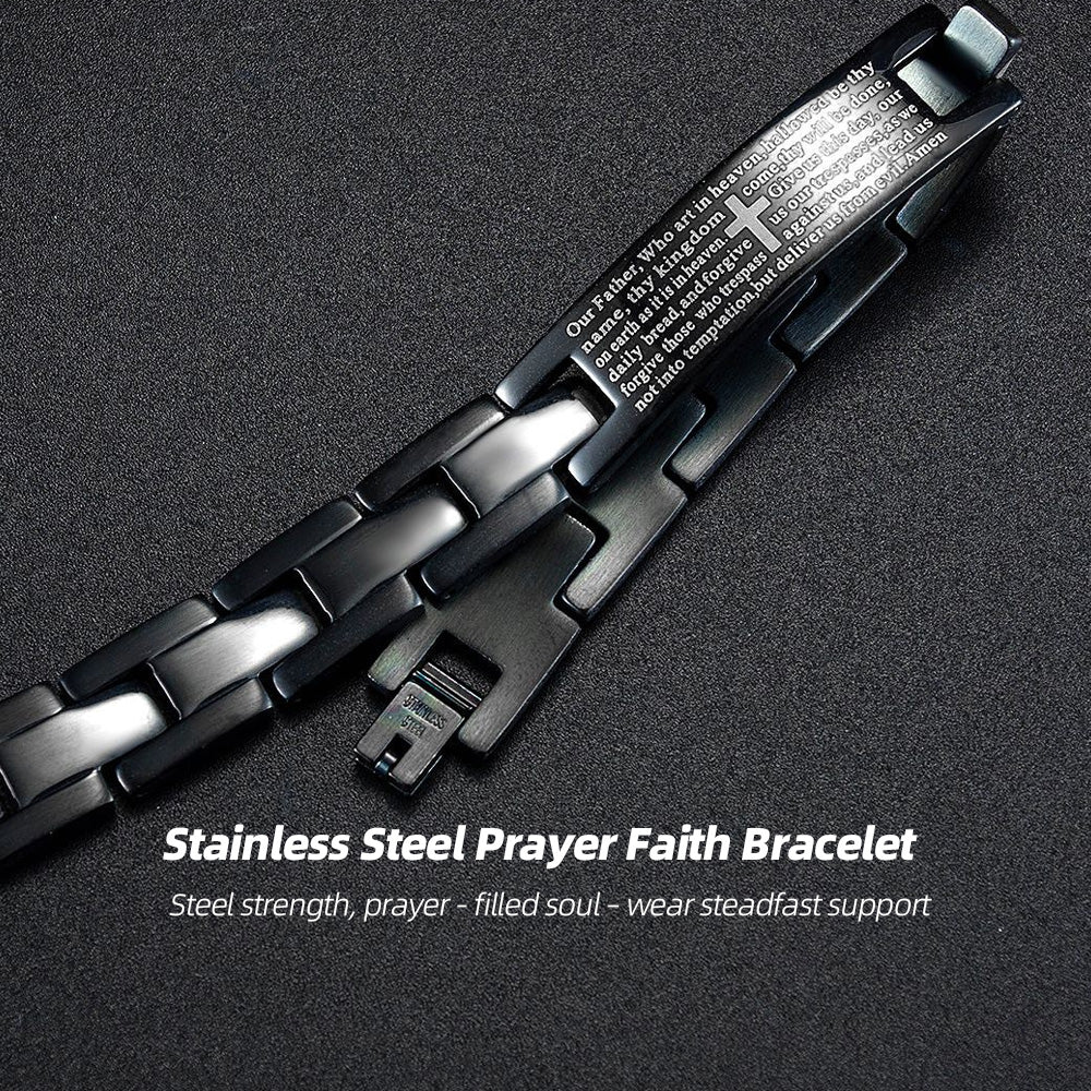 Stainless Steel Prayer Faith Bracelet – your faith, unbreakable