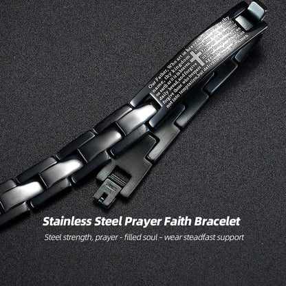 Stainless Steel Prayer Faith Bracelet – your faith, unbreakable