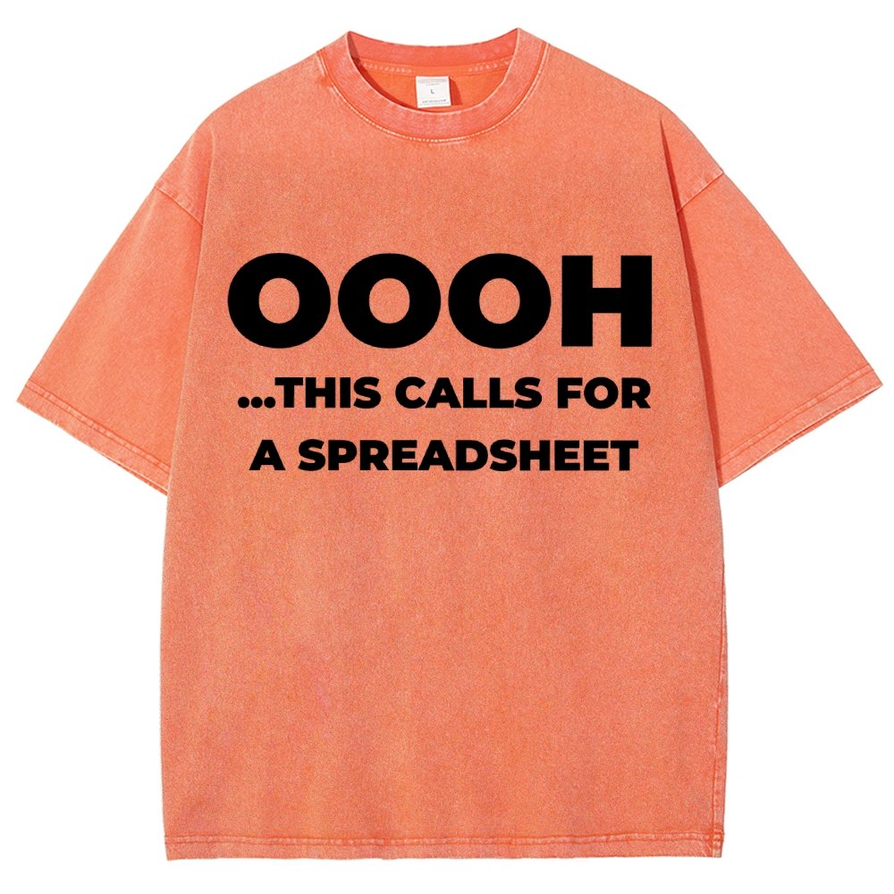Ohh...This Calls for a Spreadsheet Vintage Distressed T-shirt