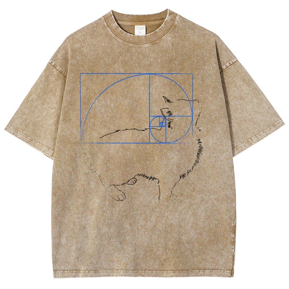 Golden Cat Vintage Distressed T-shirt