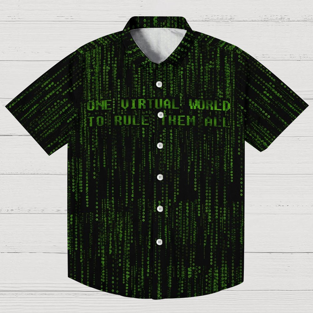 One Virtual Realm to Rule Them All Geek Hawaiian Shirt