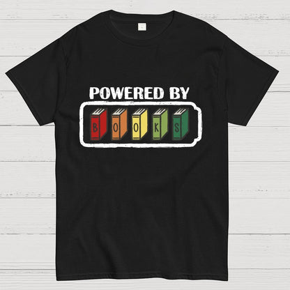 Powered by Books Geek T-Shirt