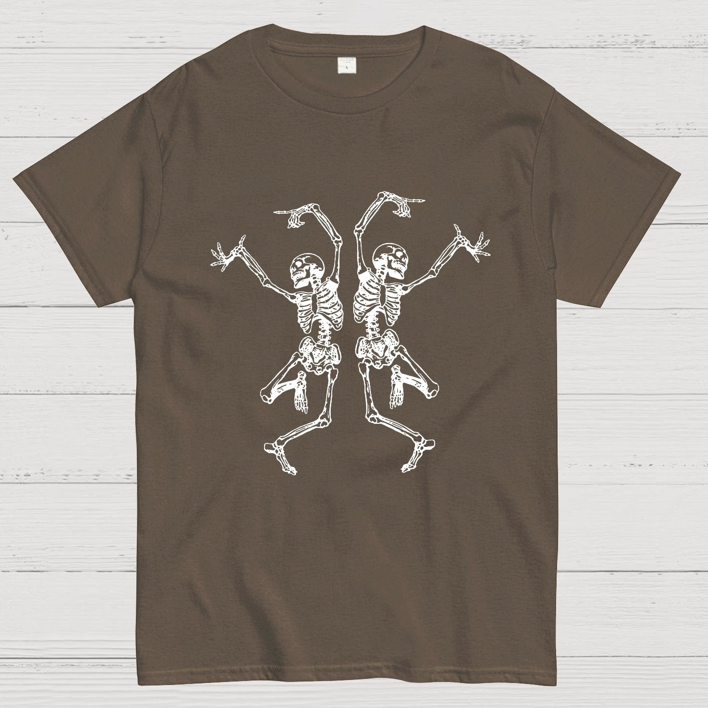 Fall Dancing Skeleton Halloween Geeky T-Shirt