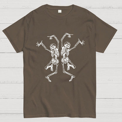 Fall Dancing Skeleton Halloween Geeky T-Shirt