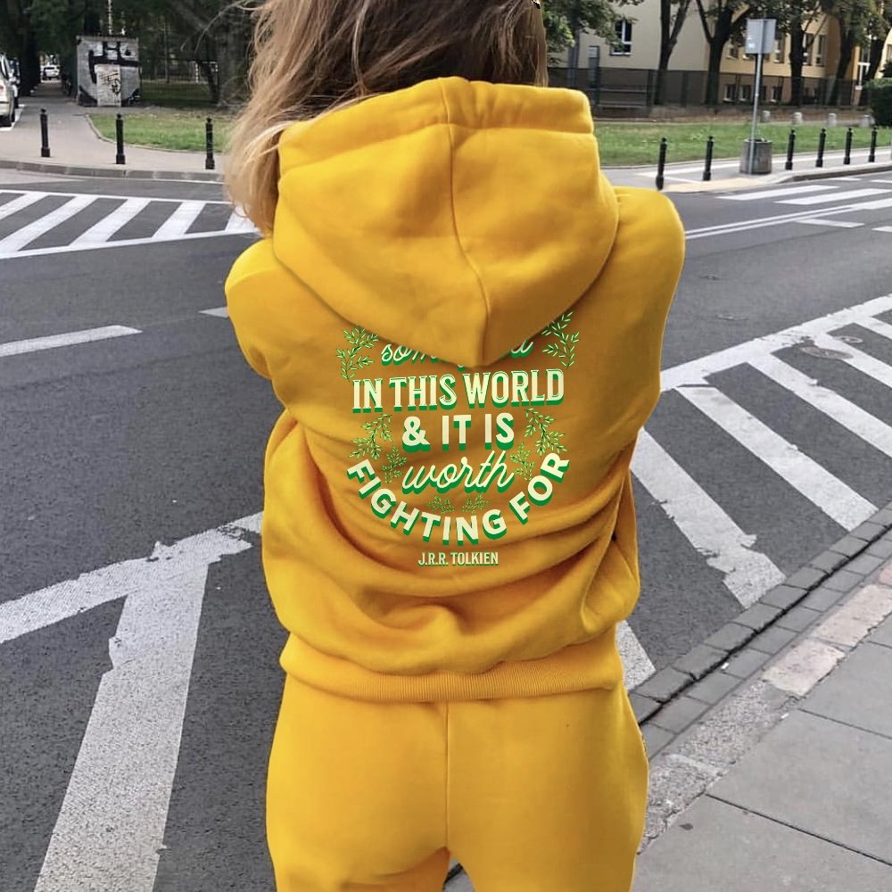 There is Some Good in This World Printed Back Unisex Cotton Hoodie