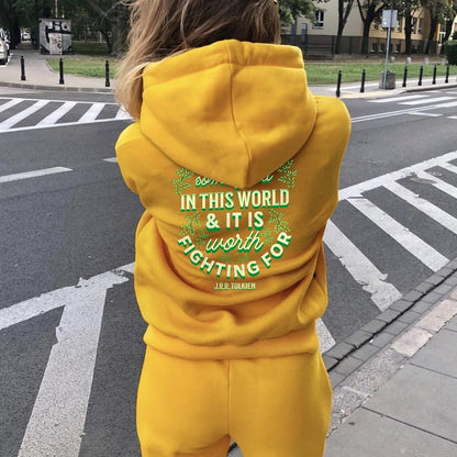 There is Some Good in This World Printed Back Unisex Cotton Hoodie
