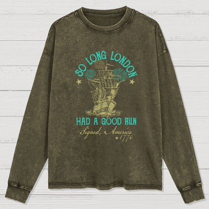 So Long London Washed Long Sleeve Tee