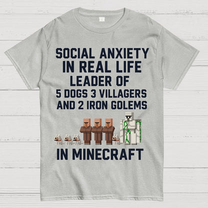 Social Fear In Reality, leader In Game Geek T-Shirt