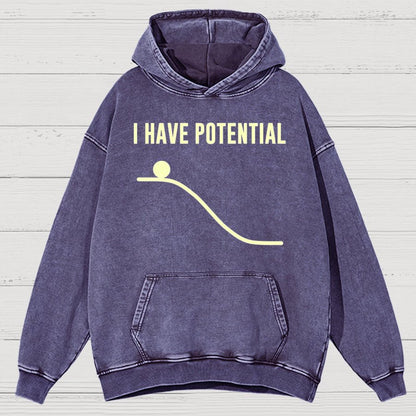 I Have Potential Energy Science Vintage Distressed Hoodie