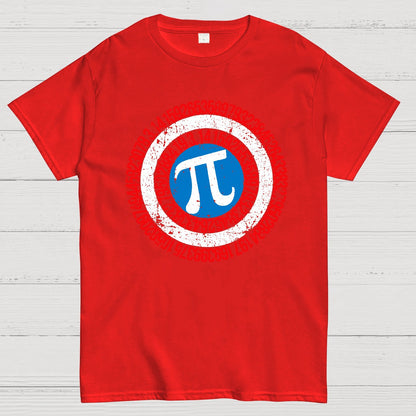 Pi Day Hero Shield Geek T-Shirt
