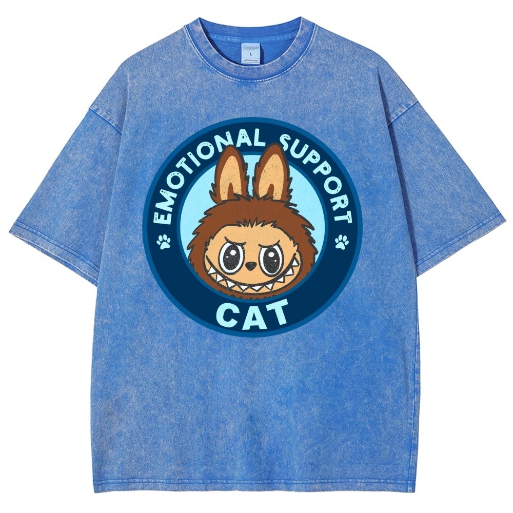 Emotional Support Cat Vintage Distressed T-shirt