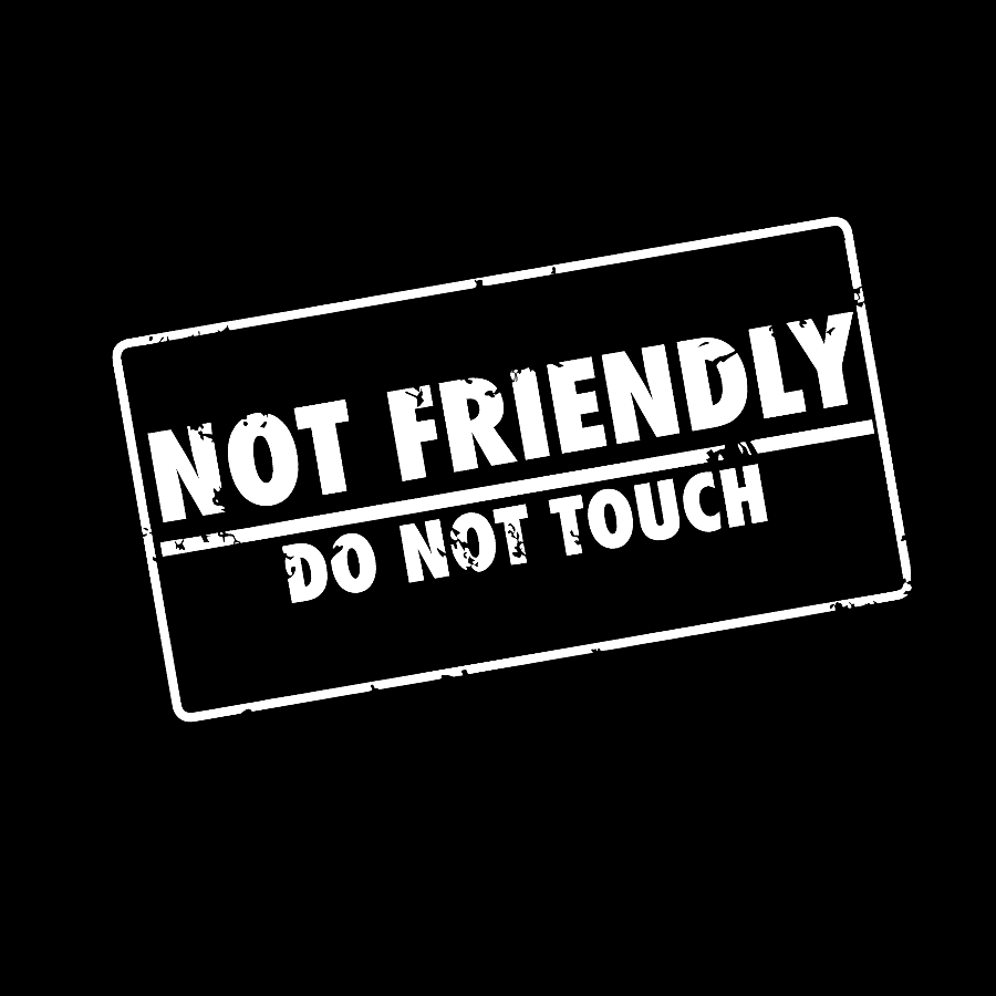 Not Friendly Stamp Geeky T-Shirt