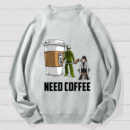 Need Coffee Geek Cotton Sweatshirt