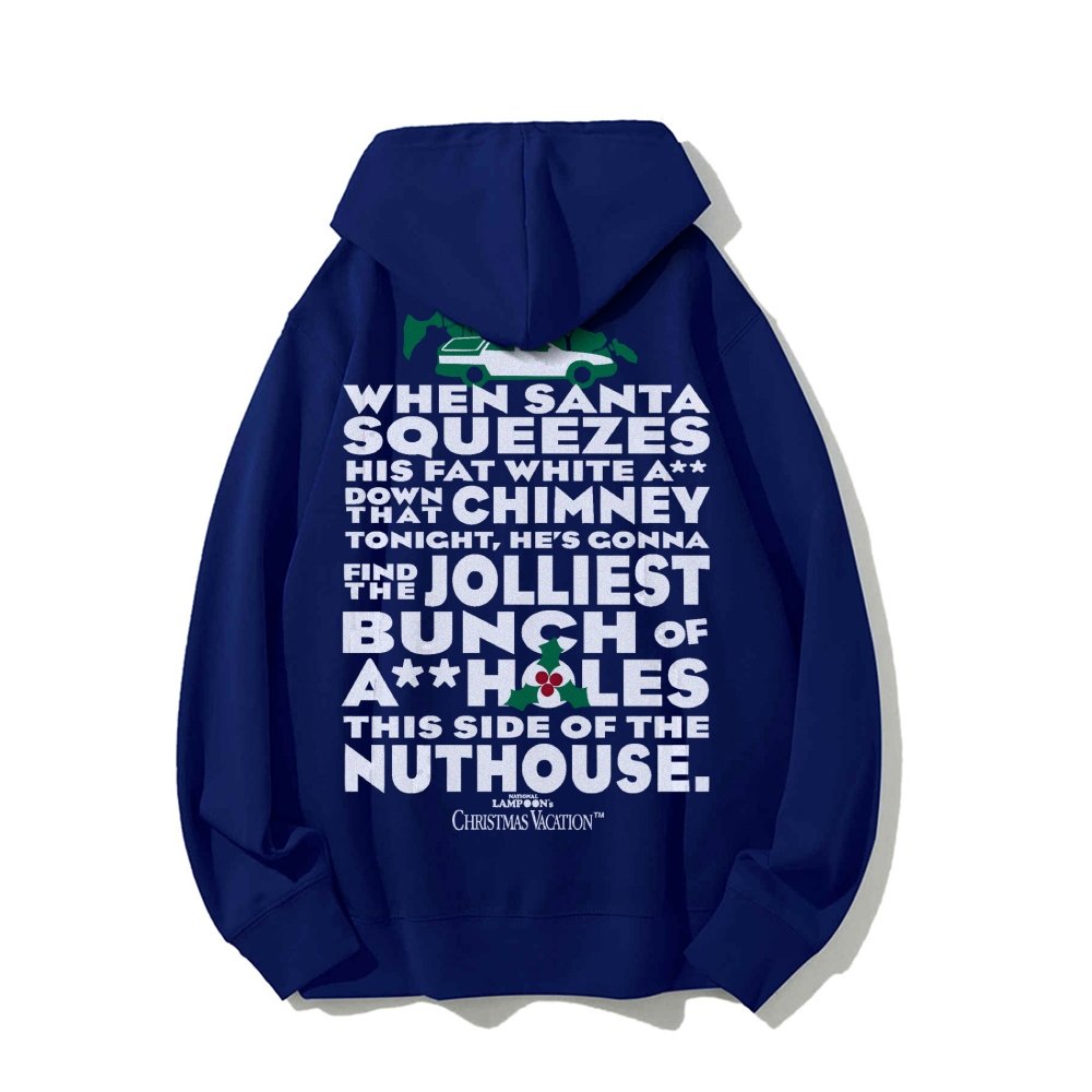 Christmas Vacation: Jolliest Bunch Geek Printed Back Cotton Hoodie