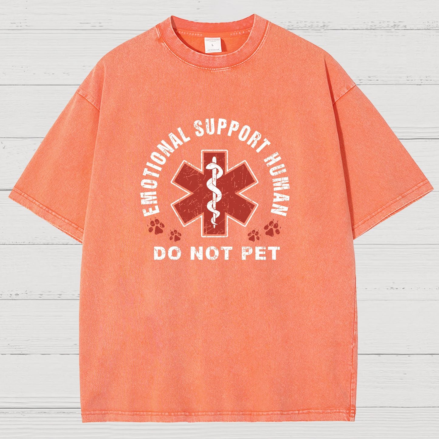 Emotional Support Human Vintage Distressed T-shirt
