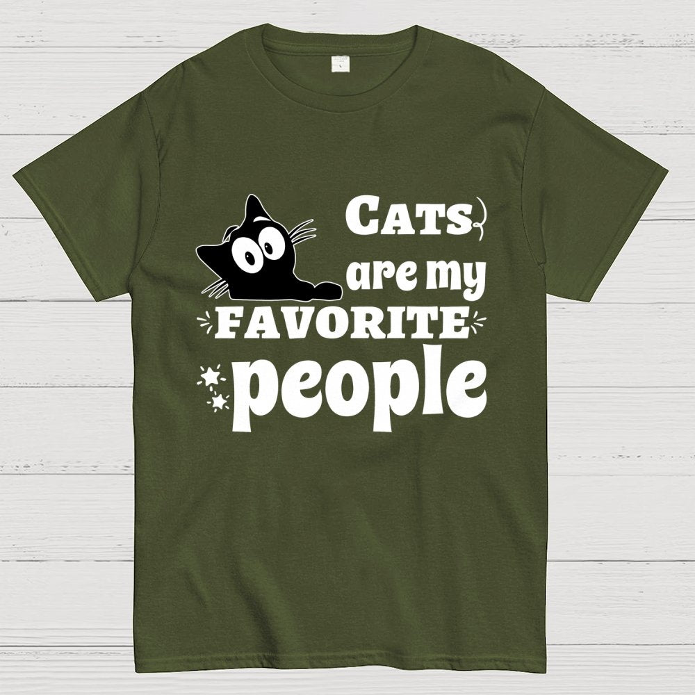 Cats Are My Favorite People Unisex Geek T-Shirt