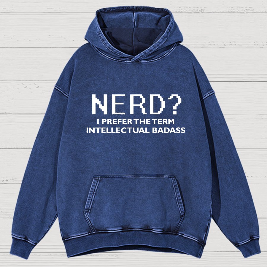 Funny Nerd Vintage Distressed Hoodie
