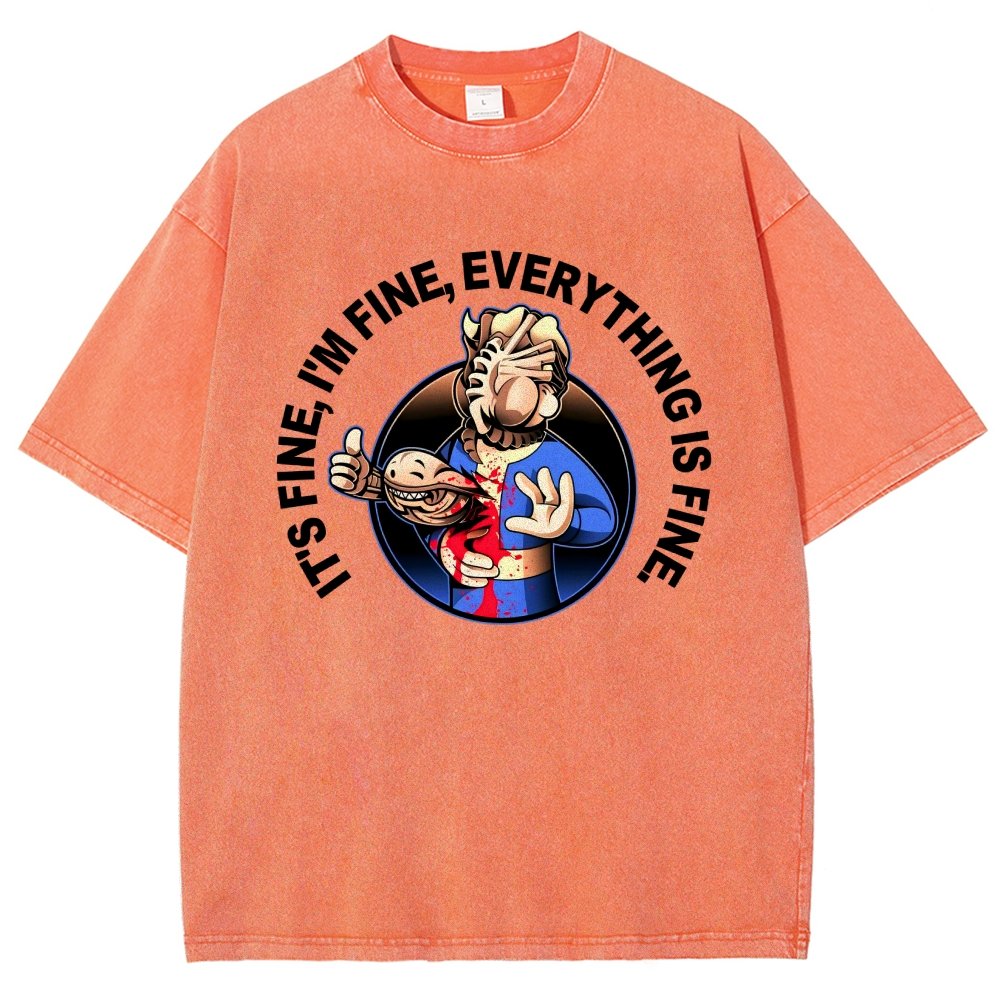 I'M Fine Everything Is Fine Vintage Distressed T-shirt