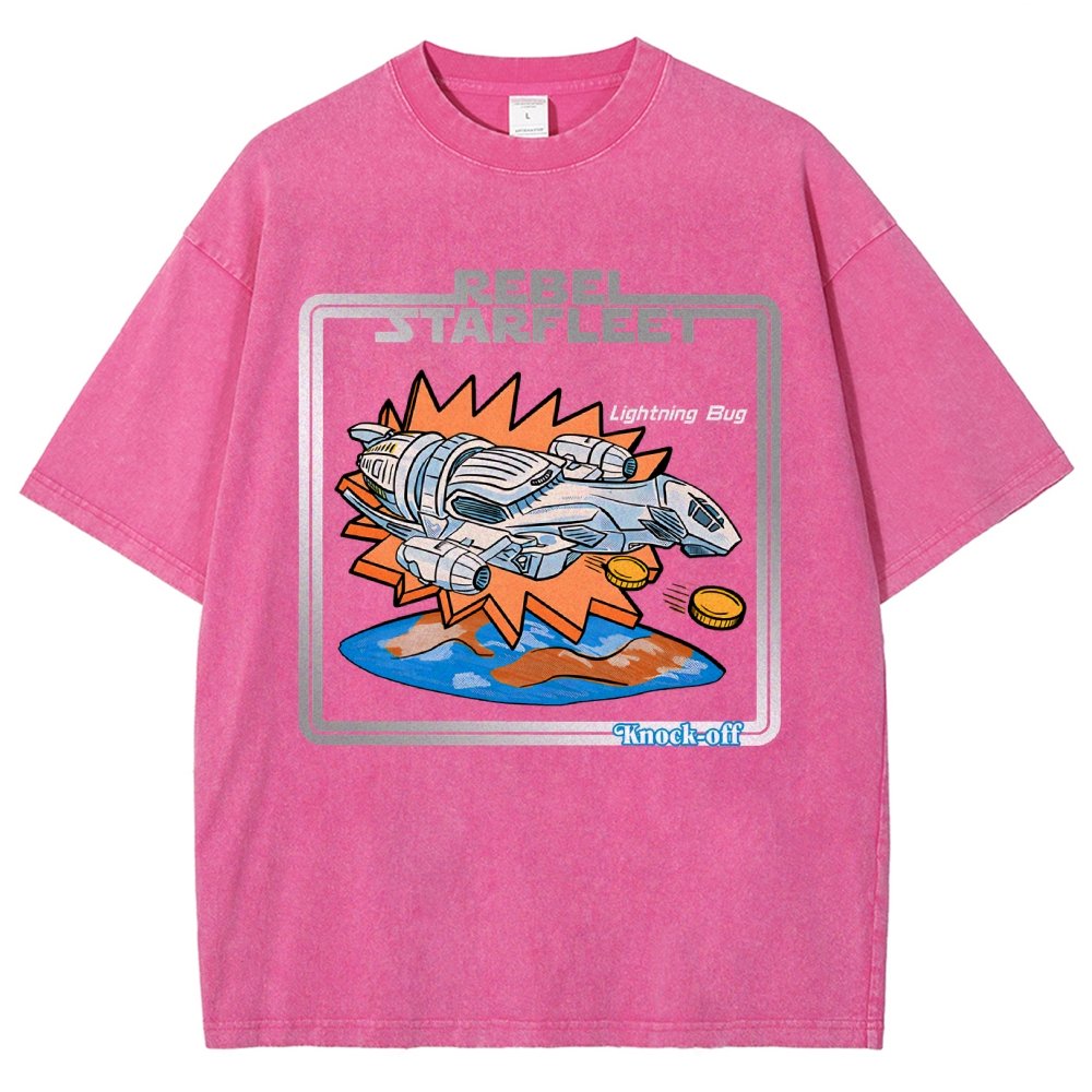 Lightning Bug Knock-off Spaceship Vintage Distressed T-shirt