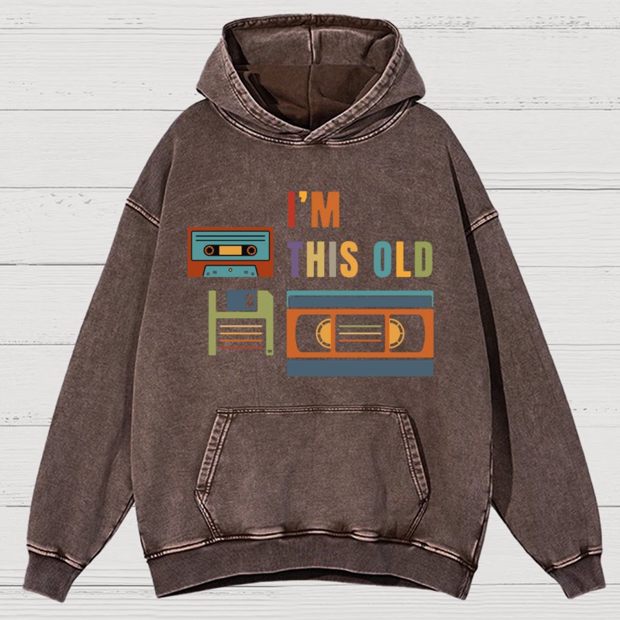 Im This Old Vintage Nerd Vintage Distressed Hoodie