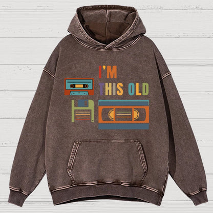 Im This Old Vintage Nerd Vintage Distressed Hoodie