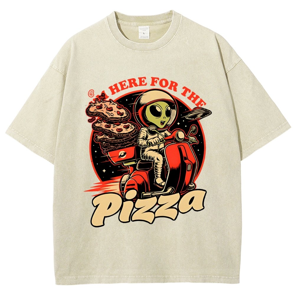 Space Pizza Delivery Vintage Distressed T-shirt