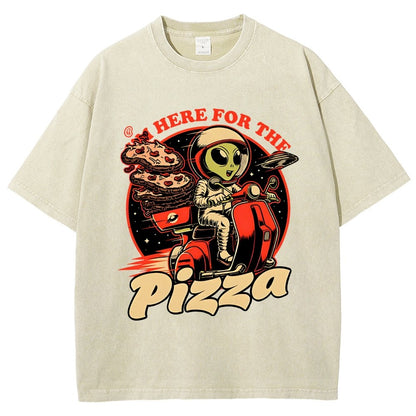 Space Pizza Delivery Vintage Distressed T-shirt