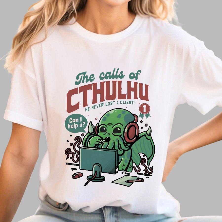 Cthulhu Customer Service Geek T-Shirt