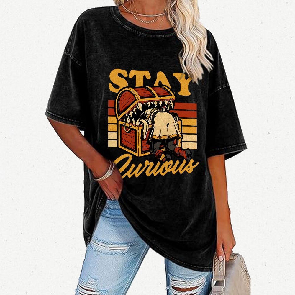 Elf Anime Treasure Vintage Distressed T-shirt
