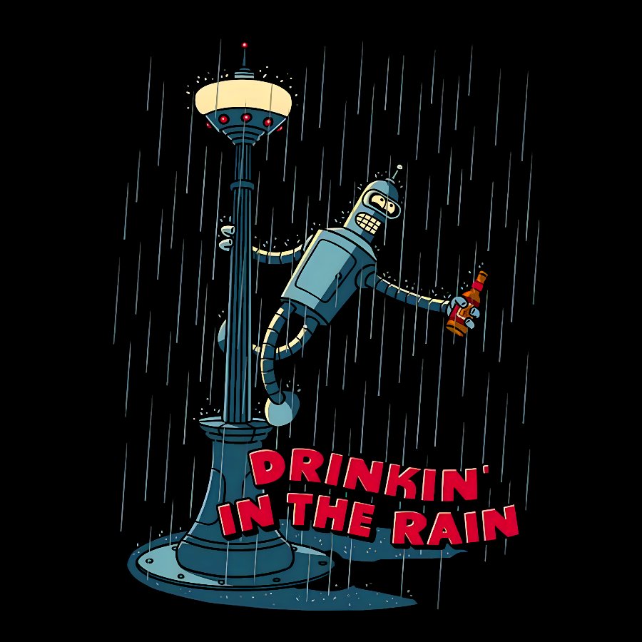 Drinkin' in the Rain Geek T-Shirt