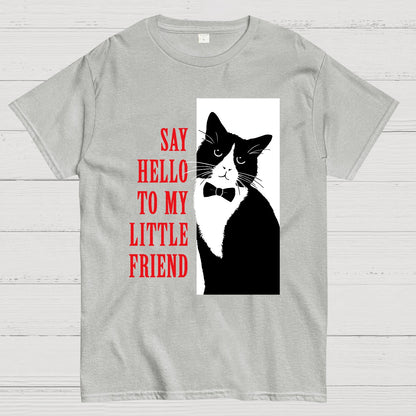 Hello Little Friend funny cat Geek T-Shirt