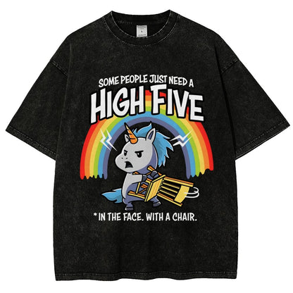 Some People Just Need A High Five Vintage Distressed T-shirt