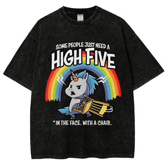 Some People Just Need A High Five Vintage Distressed T-shirt