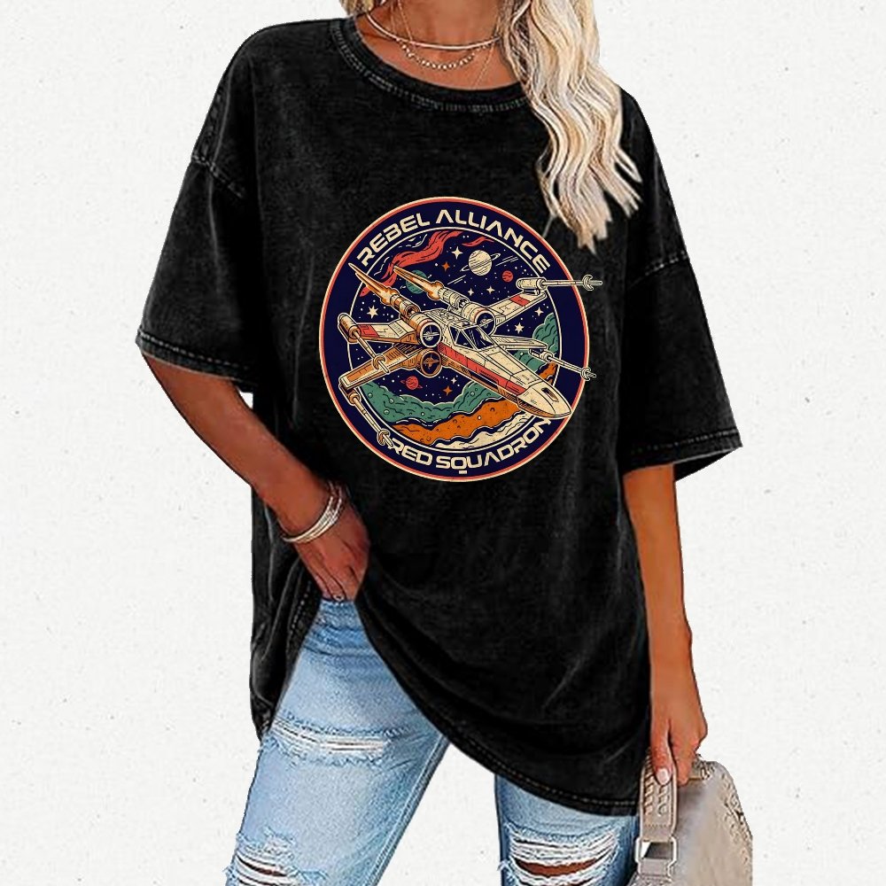 Squadron Patch Vintage Distressed T-shirt