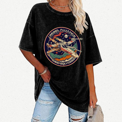 Squadron Patch Vintage Distressed T-shirt