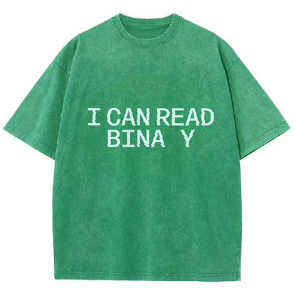 I Can Read Binary Vintage Distressed T-shirt