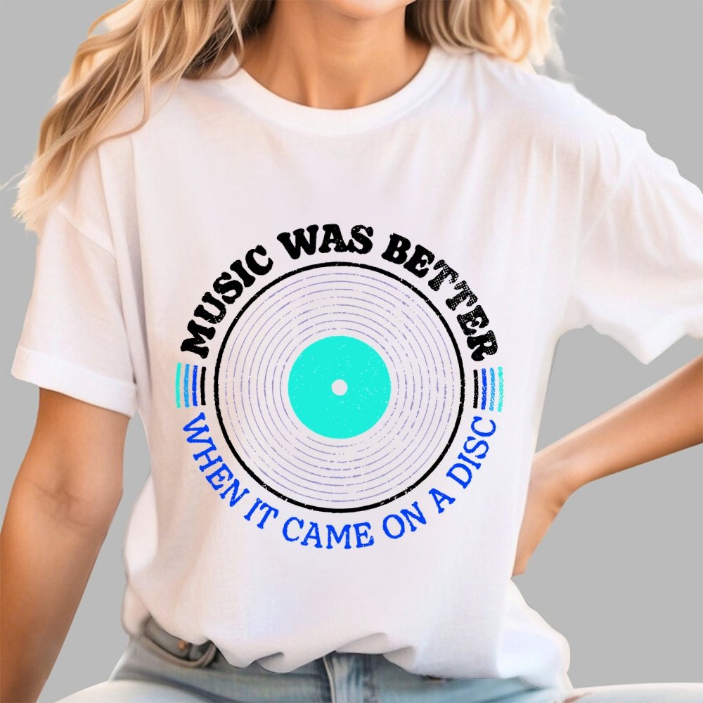 Music Was Better on a Disc Unisex Geek T-Shirt