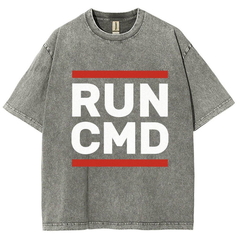 RUN CMD Vintage Distressed T-shirt