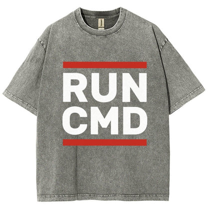 RUN CMD Vintage Distressed T-shirt