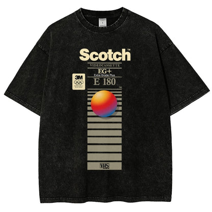VHS Scotch E180 Vintage Distressed T-shirt