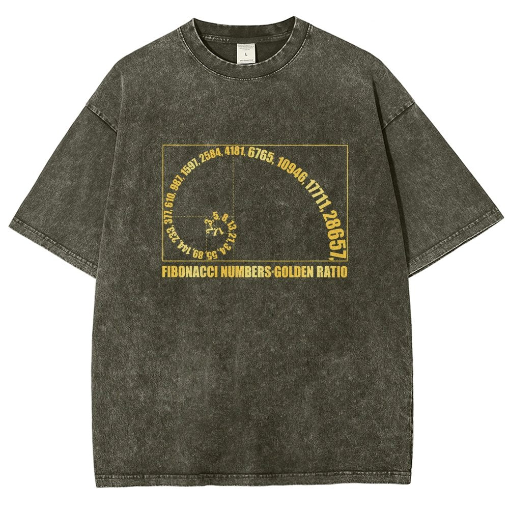 Fibonacci Numbers, Golden Ratio Vintage Distressed T-shirt