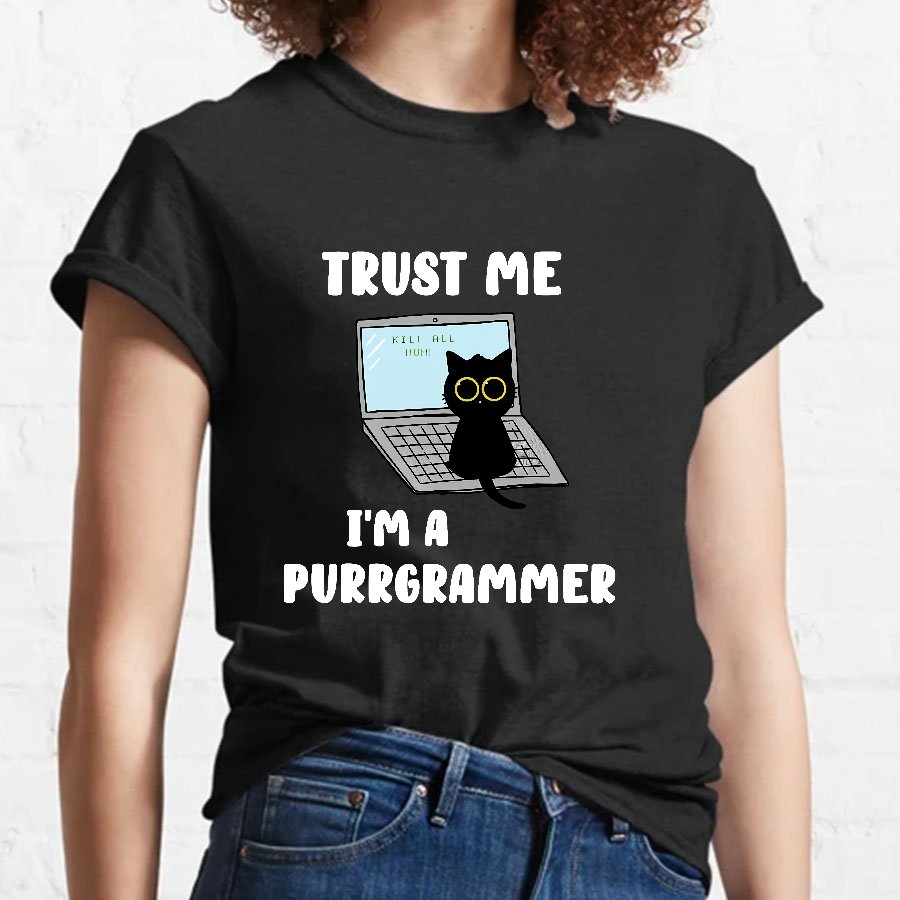 I'm A Purrgrammer Funny Cat Nerdy T-Shirt