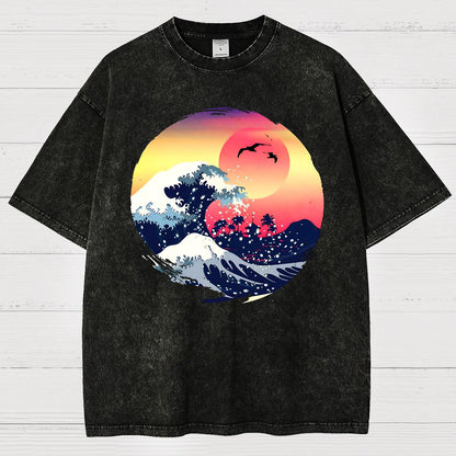 Retro Waves Vintage Distressed T-shirt