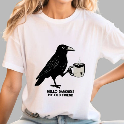 Raven Crow Coffee Unisex Geek T-Shirt