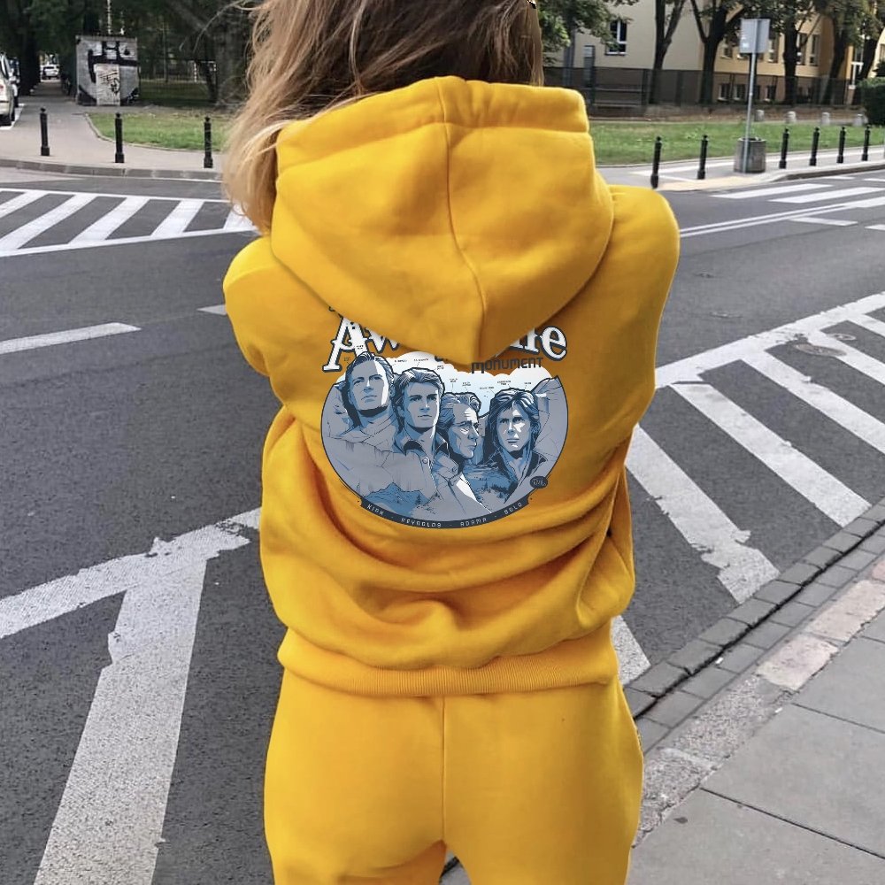 Mt. Awesome Printed Back Unisex Cotton Hoodie